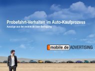 Probefahrt-Verhalten im Auto-Kaufprozess - mobile.de Advertising