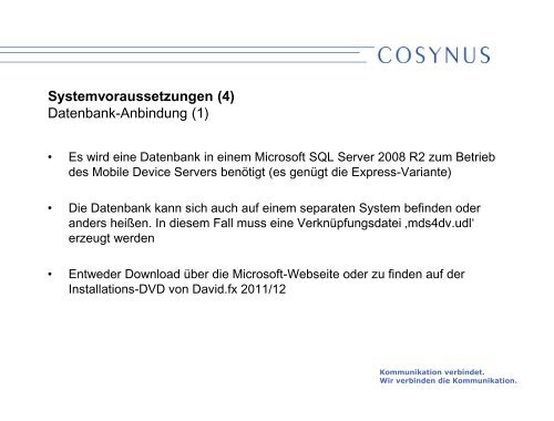 Troubleshooting - Cosynus