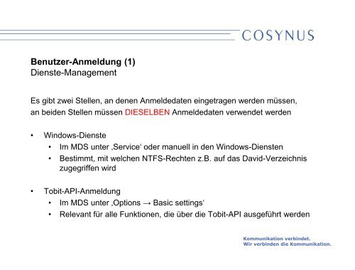 Troubleshooting - Cosynus