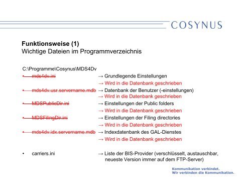 Troubleshooting - Cosynus