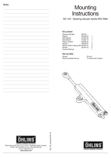 Mounting Instructions - Andreani Group