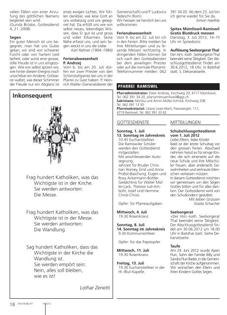 Buchsgau - Kirchenblatt