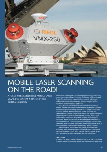 mobile laser scanning on the road! - RIEGL Laser Measurement ...