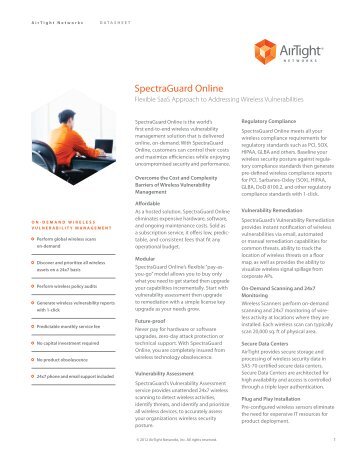 SpectraGuard Online - AirTight Networks