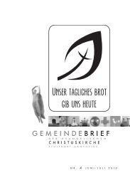 GEMEINDE BRIEF - Evangelische Kirchengemeinde Christuskirche ...