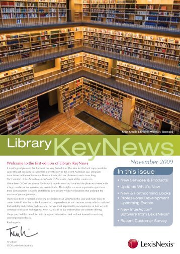 Library KeyNews Issue 1 - LexisNexis