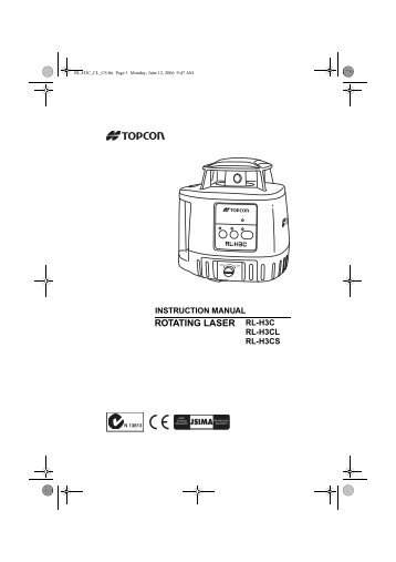 ROTATING LASER RL-H3C - ToppTopo A/S