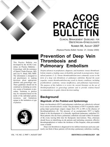 ACOG PRACTICE BULLETIN - Covidien