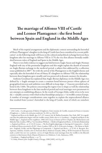 The marriage of alfonso viii of castile and Leonor ... - edad media