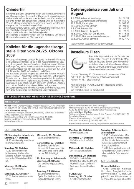 41. JAHRGANG, ERSCHEINT ALLE 14 TAGE - Kirchenblatt