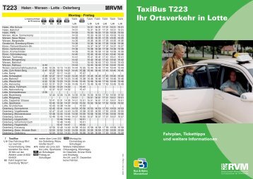 TaxiBus T223 Ihr Ortsverkehr in Lotte - RVM