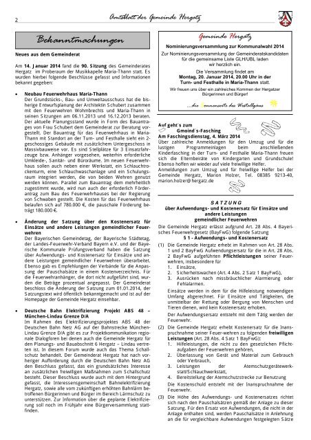 Amtsblatt der Gemeinde Hergatz