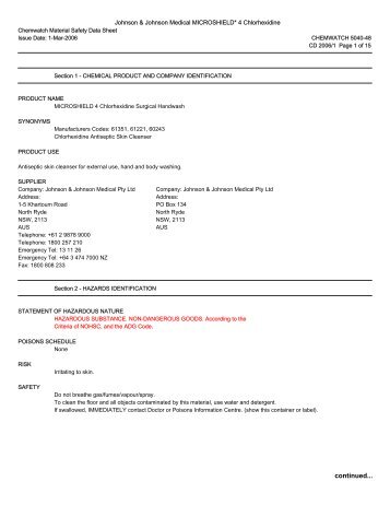 Microshield Chlorhexidine Surgical Handwash