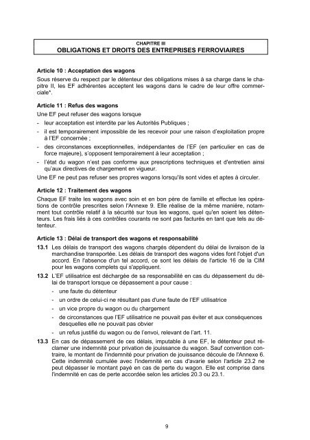 contrat uniforme d'utilisation des wagons cuu - Trenitalia