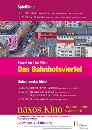 „Frankfurt im Film“ auf das Bahnhofsviertel - Naxos-Kino Programm