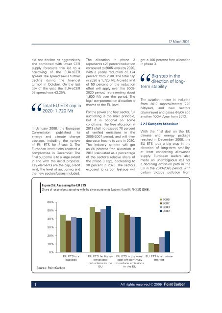 Carbon 2009 Emission trading coming home - UNEP Finance Initiative