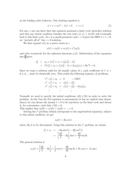 Introduction to singular perturbation methods Nonlinear oscillations