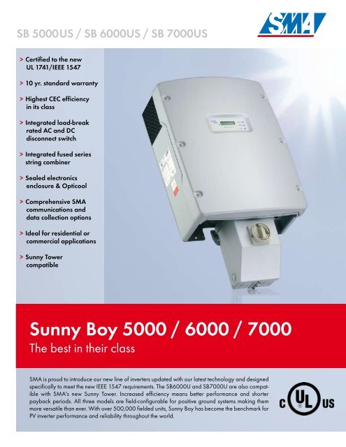 SMA string inverters - Run on Sun