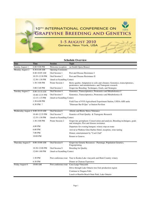 conference schedule and program with abstracts - Horticulture ...