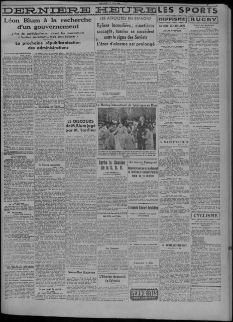 15 mai 1936 - Presse régionale