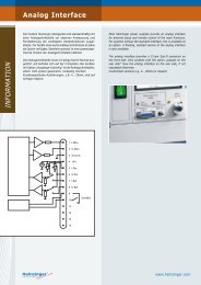 INFORMATION Analog Interface - HEINZINGER ELECTRONIC