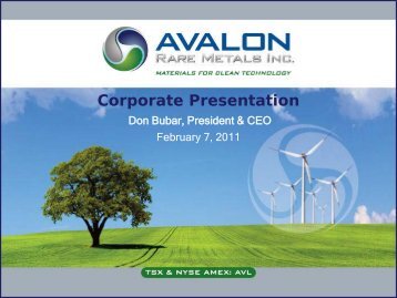 Corporate Presentation - Avalon Rare Metals