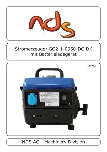 NDS AG - Machinery Division Stromerzeuger ... - Bootselektronik.at