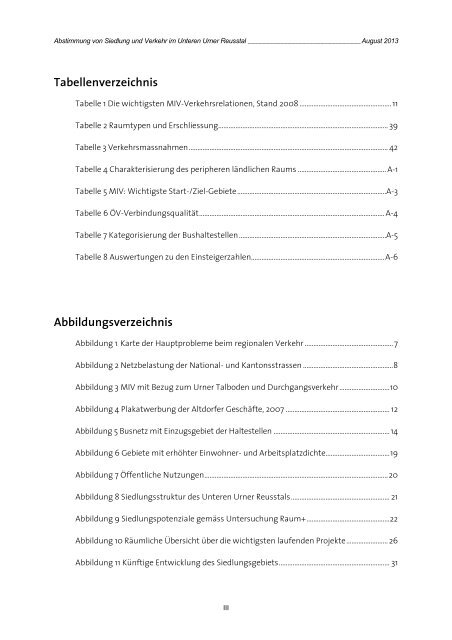 Abstimmung von Siedlung und Verkehr im Unteren Urner Reusstal