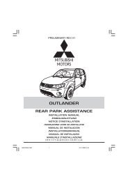 MZ313934 - Einbauanleitung Rear Parking Assistance Outlander ...