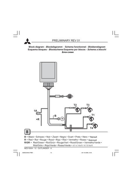 MZ313934 - Einbauanleitung Rear Parking Assistance Outlander ...