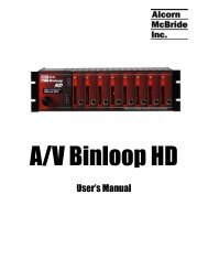 A/V Binloop HD - Alcorn McBride, Inc.