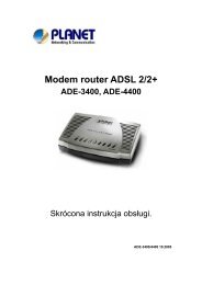 Modem router ADSL 2/2+ - Planet