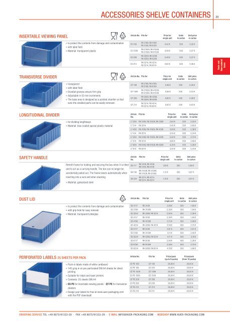 Catalogue as PDF - AUER Packaging