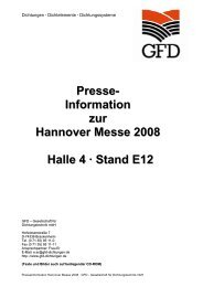 Presse- Information zur Hannover Messe 2008 Halle 4 - GFD ...