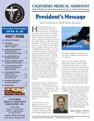 CMAA Newsletter 11-12-12 - California Certifying Board for Medical ...
