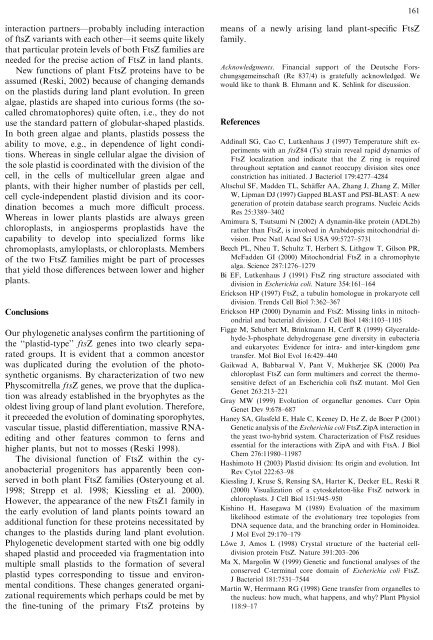 Diversification of ftsZ During Early Land Plant Evolution