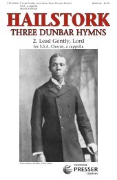 THREE DUNBAR HYMNS - the Theodore Presser Company