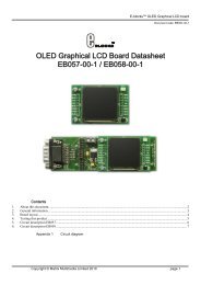 OLED Graphical LCD Board Datasheet EB057-00-1 ... - Elektor