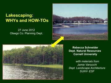 Lakescaping, Dr. Rebecca Schneider, click here. - Occainfo.org