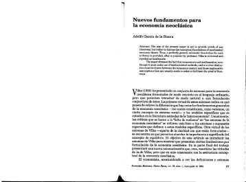 Nuevos fundamentos para la economía neoclásica '11W.