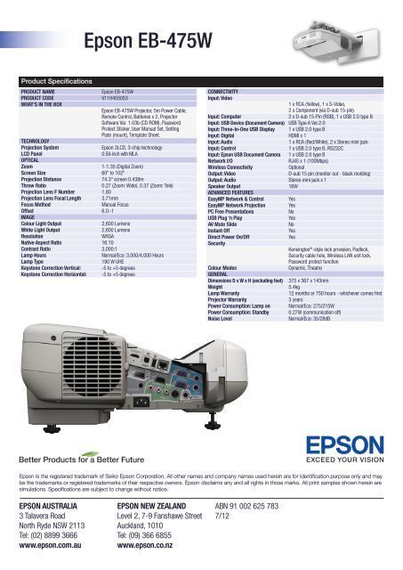 PDF Brochure - Epson