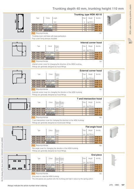 LFS Cable routing systems - OBO Bettermann