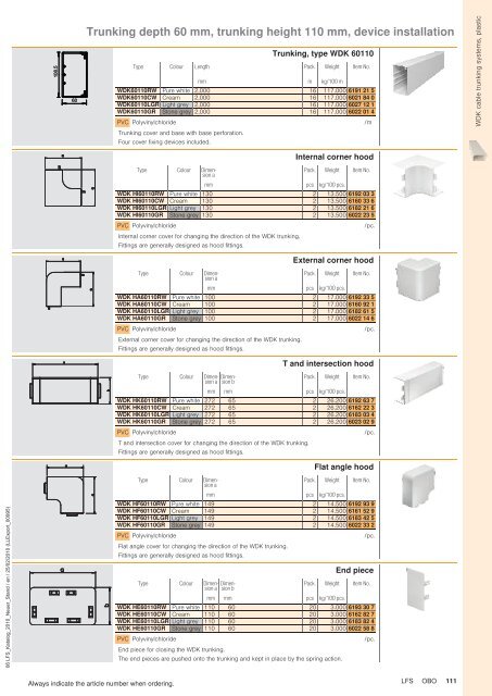 LFS Cable routing systems - OBO Bettermann