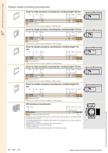 LFS Cable routing systems - OBO Bettermann