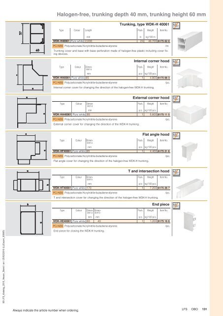 LFS Cable routing systems - OBO Bettermann