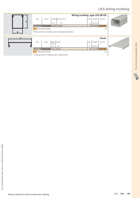 LFS Cable routing systems - OBO Bettermann