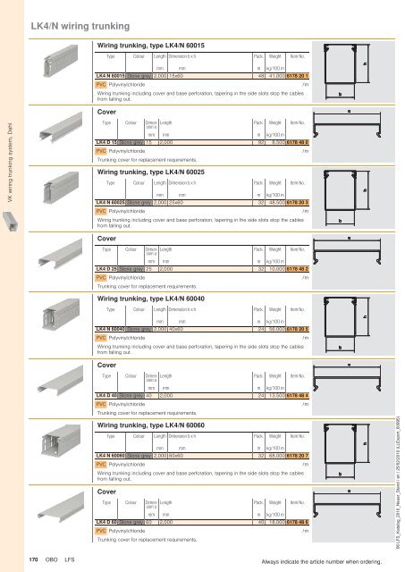 LFS Cable routing systems - OBO Bettermann