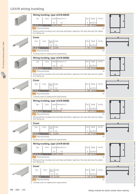 LFS Cable routing systems - OBO Bettermann