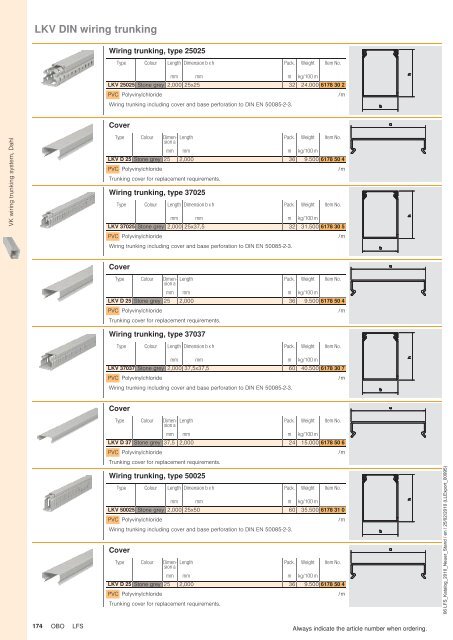 LFS Cable routing systems - OBO Bettermann