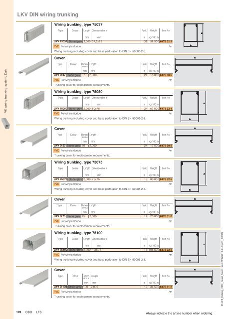 LFS Cable routing systems - OBO Bettermann